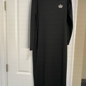 Elegant Black Long Sleeve  Bodycon Maxi Dress- Medium